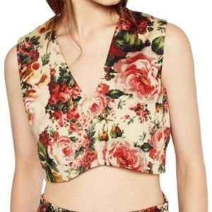 Zara Floral Crop Top (size L)